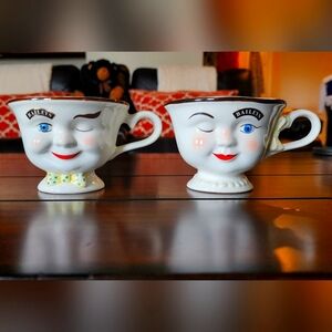 Bailey's Winking Eye His and Hers Vintage Mugs